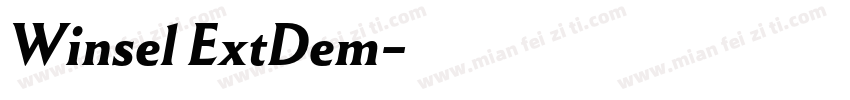 Winsel ExtDem字体转换